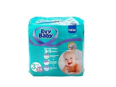 Evy Baby Diapers 3 midi 5-9kg 24pcs