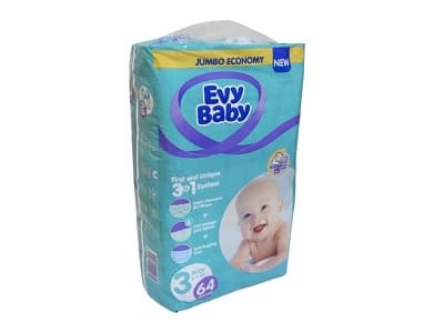 EVY BABY DIAPERS 3 midi 5-9kg 64pcs