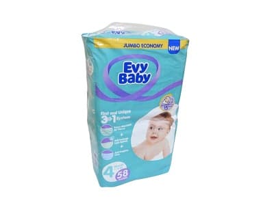 EVY BABY DIAPERS 4 maxii 7-18kg 58pcs