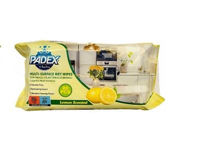 Padex Multi-surface Wet Wipes Lemon 80pcs